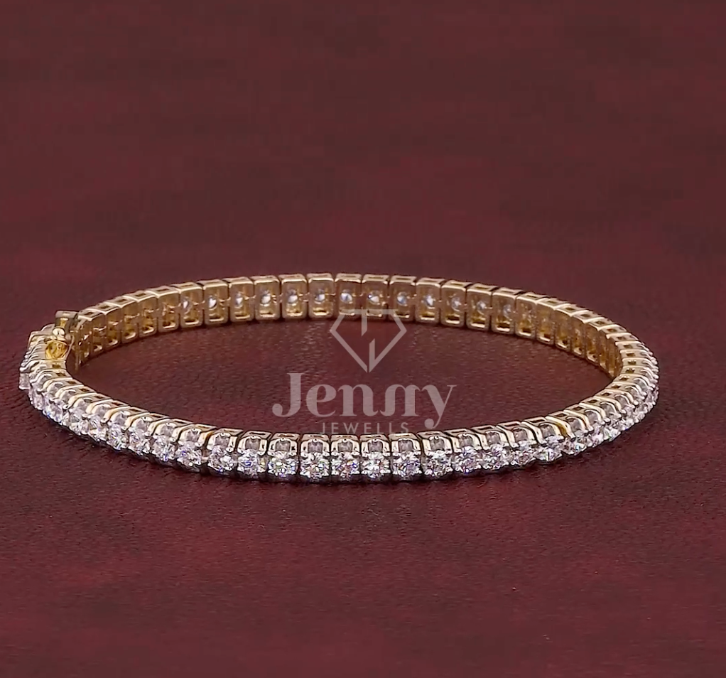 Celestia Royale 5.00 Carat Lab-Grown Diamond Tennis Bracelet in Gold | Jenny Jewells - JENNY JEWELLS