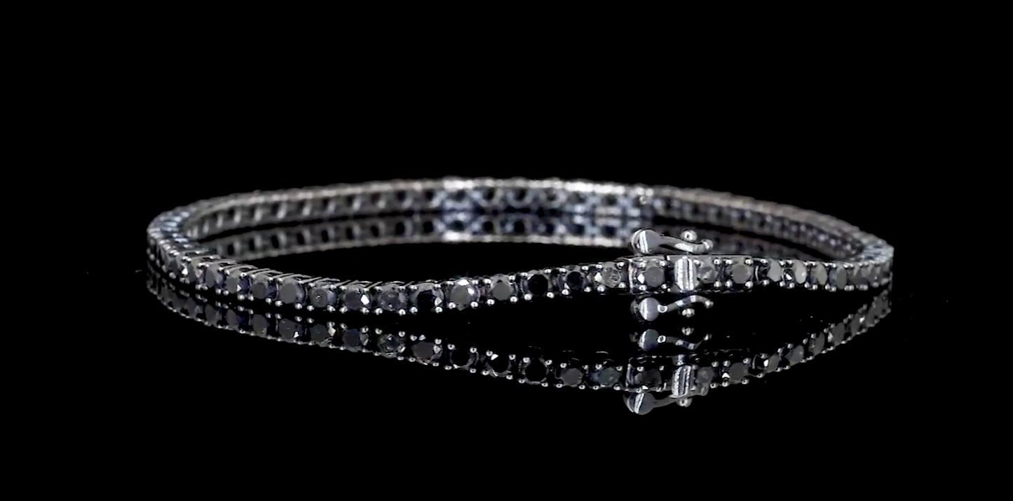 Black Diamond Tennis Bracelet