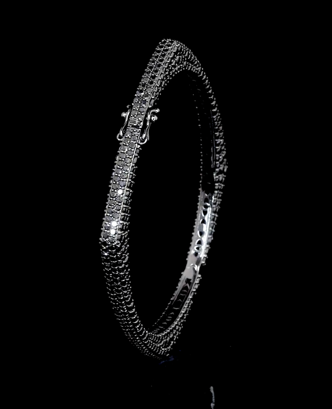 Black Diamond Bangle Bracelet