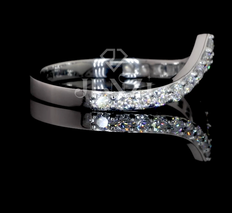 Single Line Diamond Ring