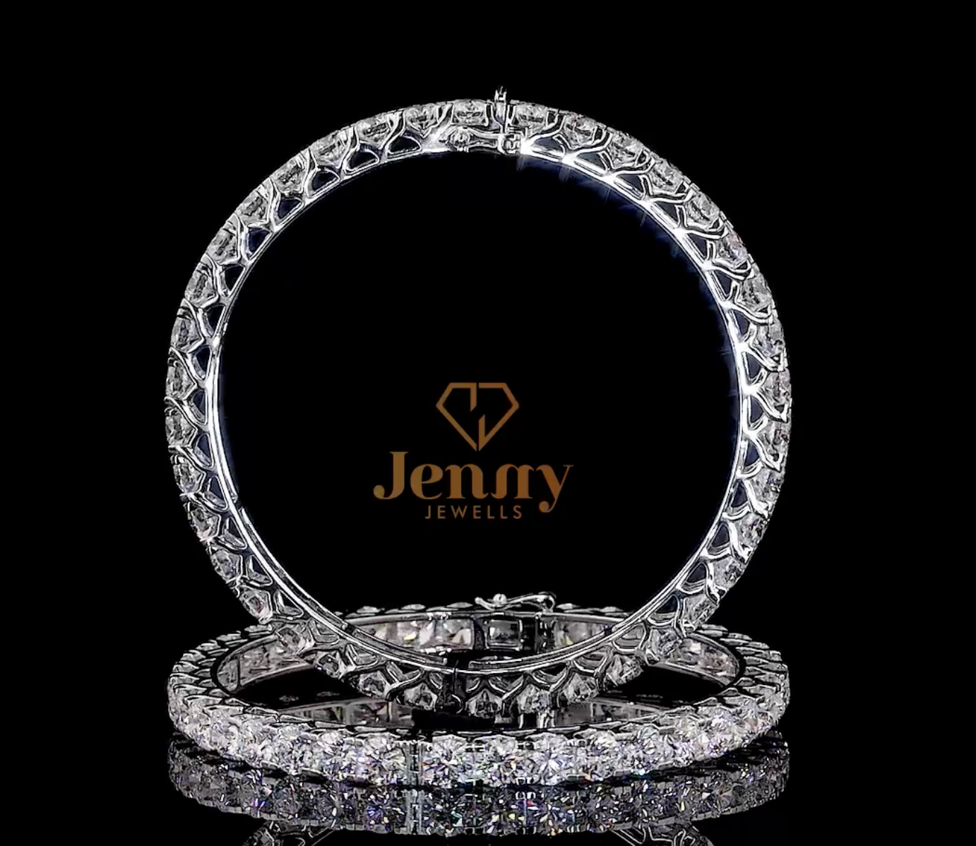 Single solitaire diamond bangle in white, yellow, or rose gold. A minimalist yet luxurious jewelry piece with a brilliant diamond centerpiece.