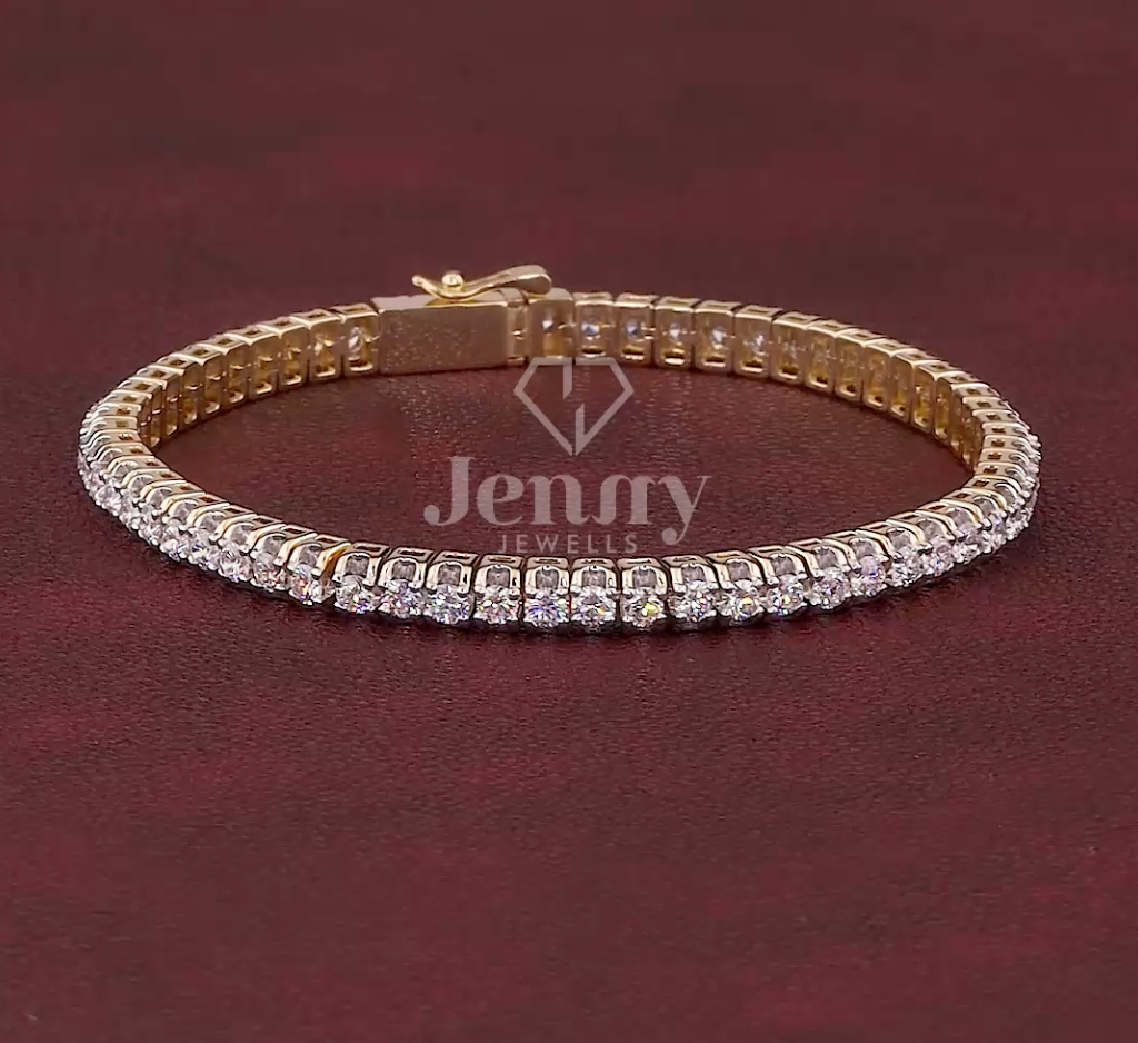 Celestia Royale 5.00 Carat Lab-Grown Diamond Tennis Bracelet in Gold | Jenny Jewells - JENNY JEWELLS