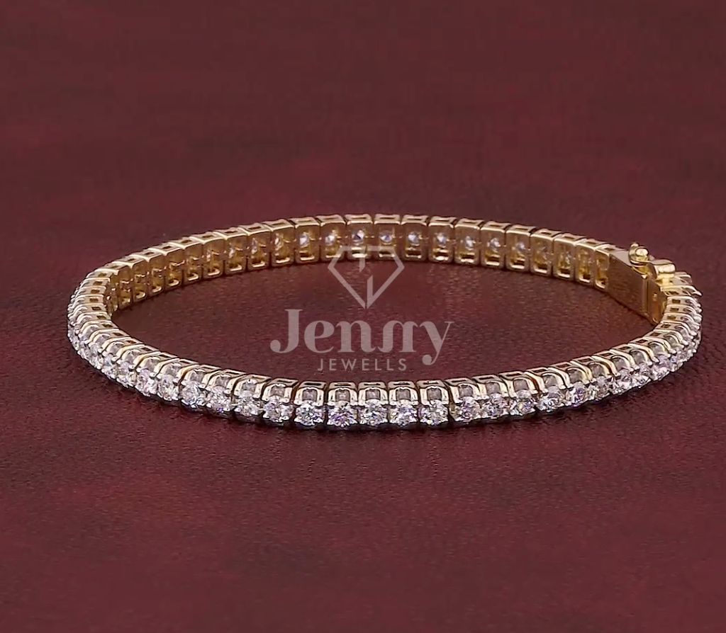 Celestia Royale 5.00 Carat Lab-Grown Diamond Tennis Bracelet in Gold | Jenny Jewells - JENNY JEWELLS