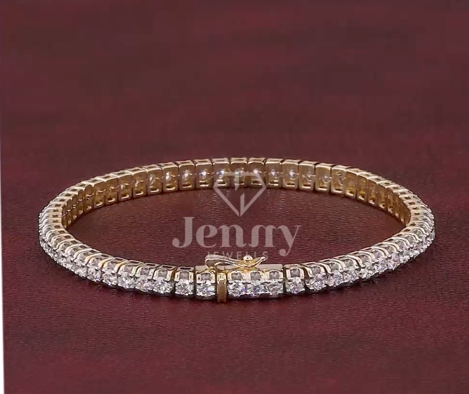 Celestia Royale 5.00 Carat Lab-Grown Diamond Tennis Bracelet in Gold | Jenny Jewells - JENNY JEWELLS