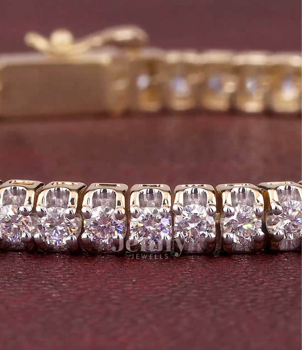 Celestia Royale 5.00 Carat Lab-Grown Diamond Tennis Bracelet in Gold | Jenny Jewells - JENNY JEWELLS