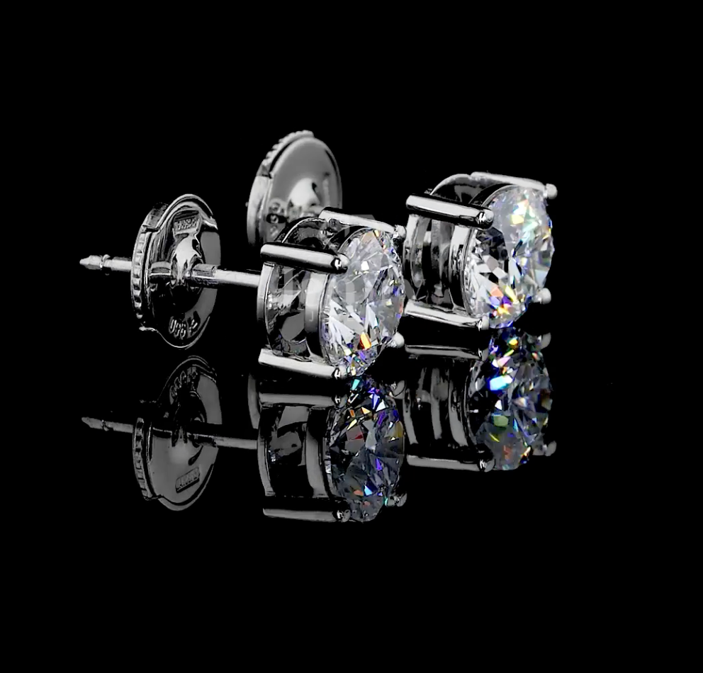 Celestia Bloom 7.16 Carat IGI Certified Diamond Drop Earrings | Jenny Jewells - JENNY JEWELLS