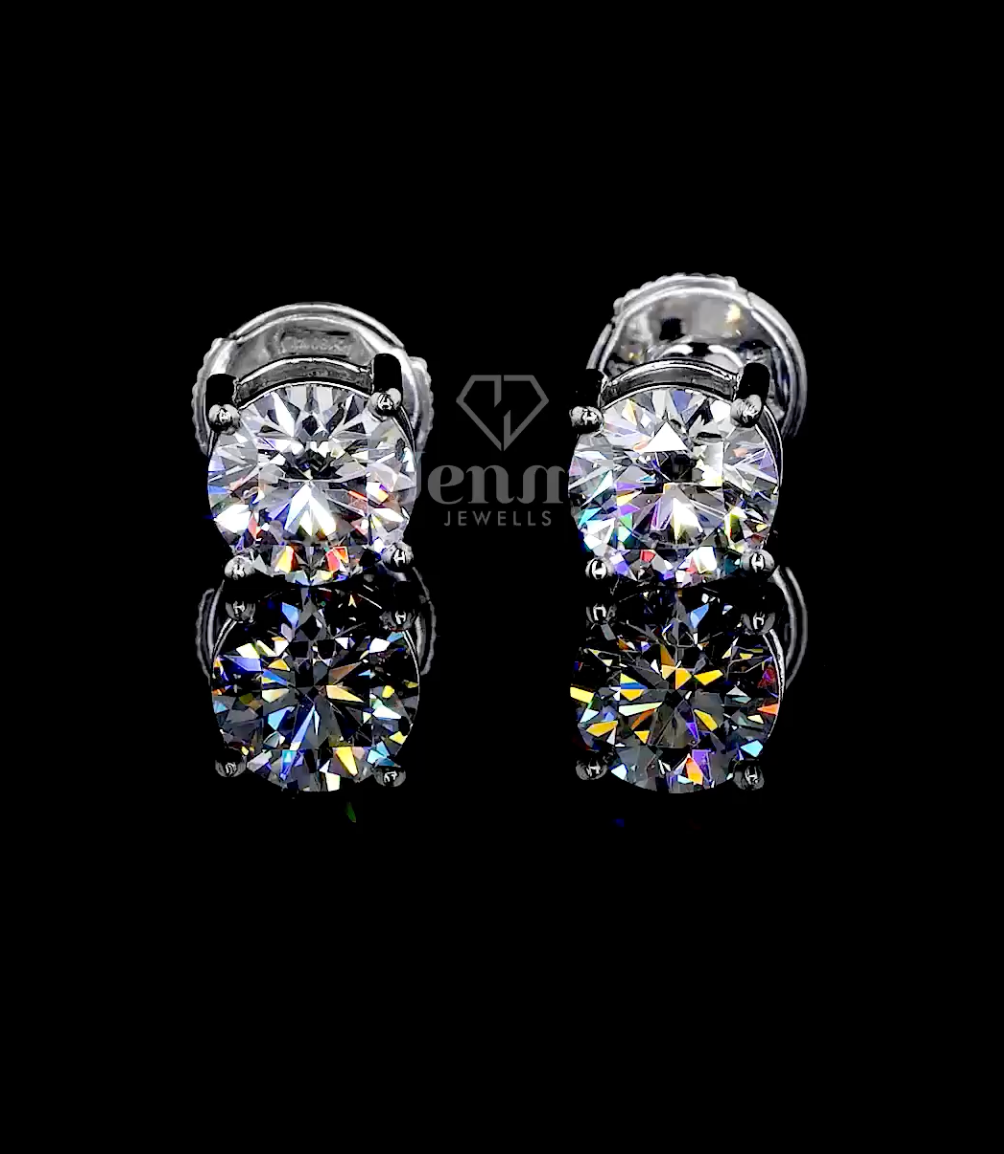 Celestia Bloom 7.16 Carat IGI Certified Diamond Drop Earrings | Jenny Jewells - JENNY JEWELLS