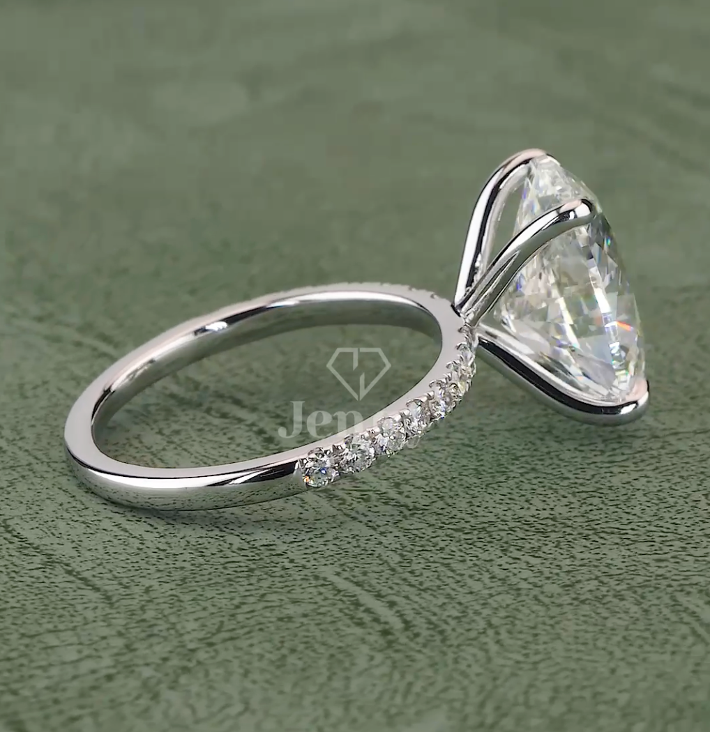 Aurora Grace 5.14 Carat IGI Certified Oval Diamond Engagement Ring | Jenny Jewells - JENNY JEWELLS
