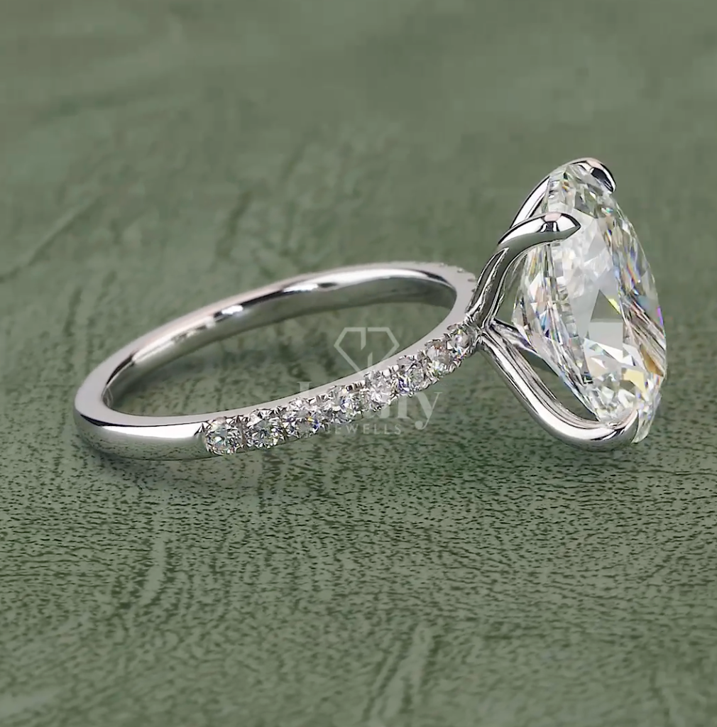 Aurora Grace 5.14 Carat IGI Certified Oval Diamond Engagement Ring | Jenny Jewells - JENNY JEWELLS