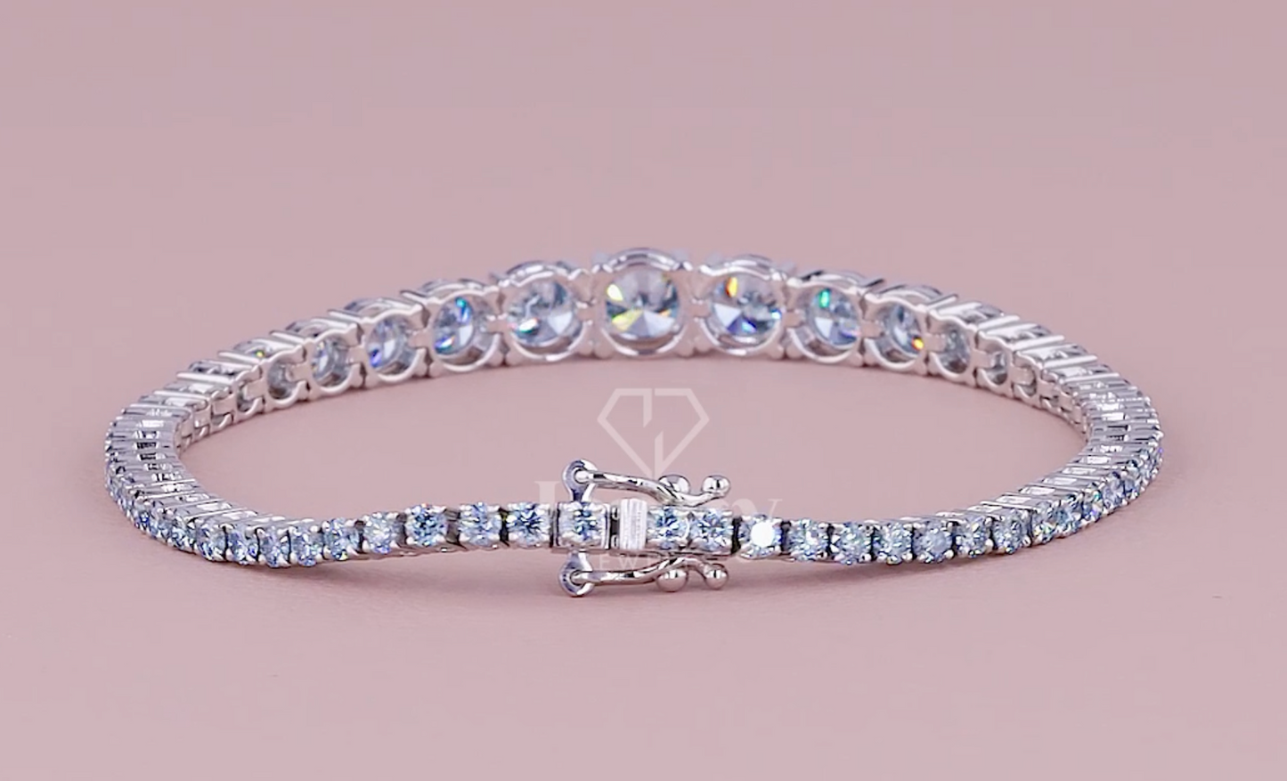 Azure Grace 7.50 Carat Graduated Fancy Vivid Blue Diamond Bracelet | Jenny Jewells - JENNY JEWELLS