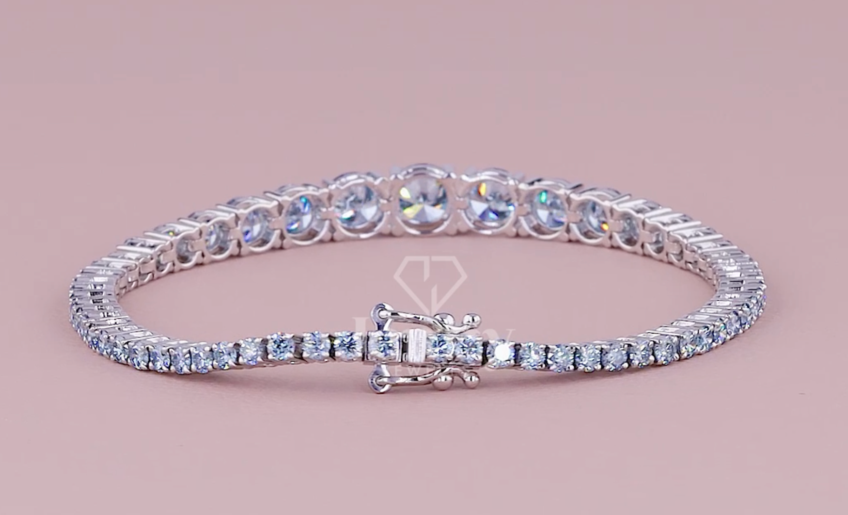 Azure Grace 7.50 Carat Graduated Fancy Vivid Blue Diamond Bracelet | Jenny Jewells - JENNY JEWELLS