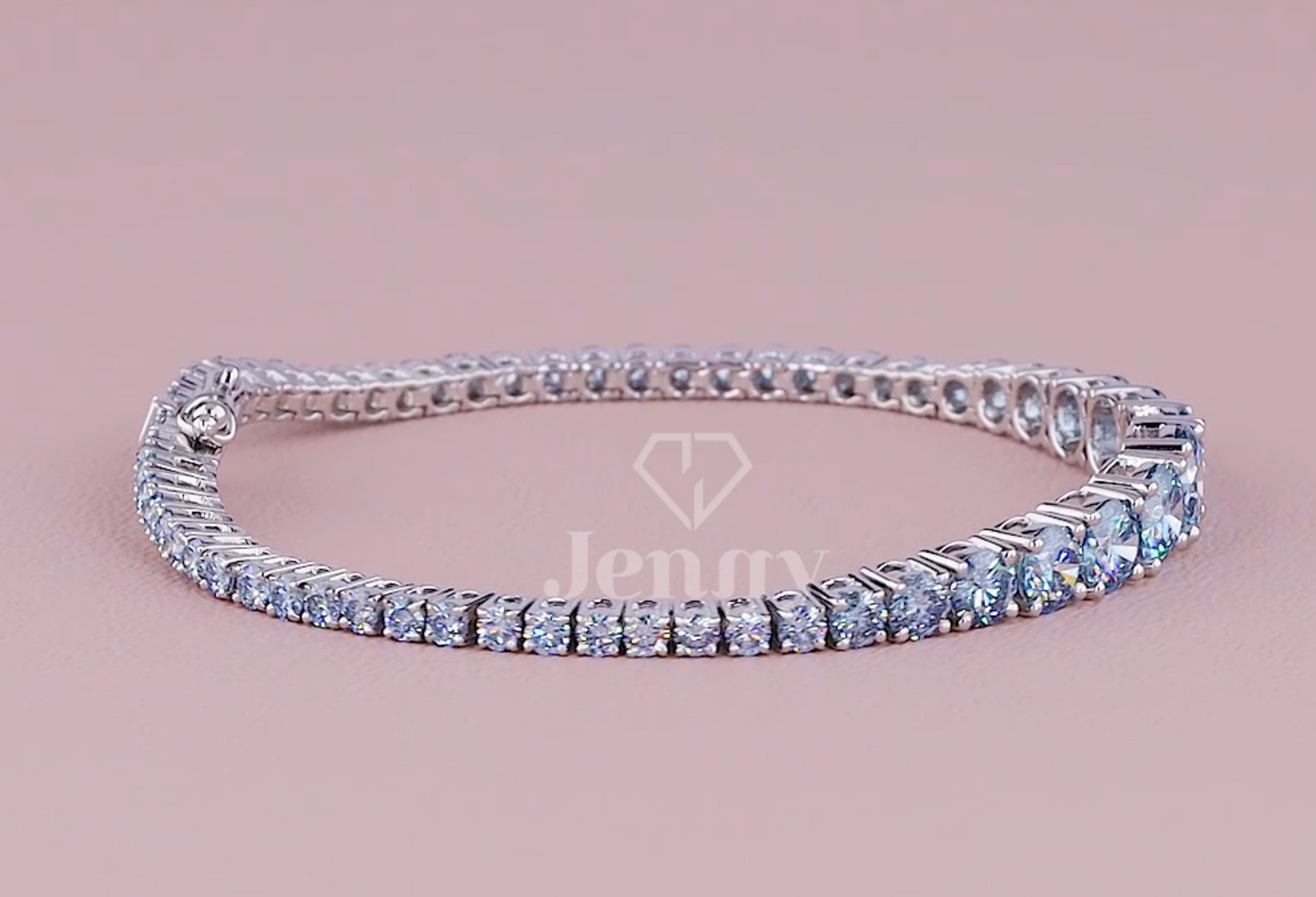 Azure Grace 7.50 Carat Graduated Fancy Vivid Blue Diamond Bracelet | Jenny Jewells - JENNY JEWELLS