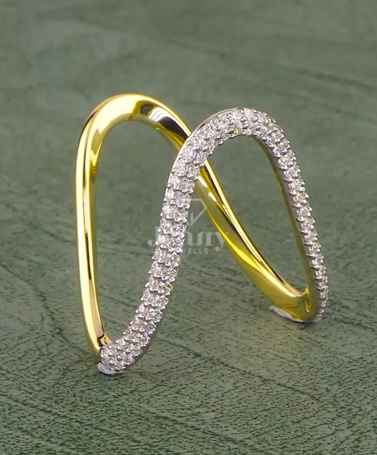 Eterna Curve 0.66 Carat Diamond Band (E-VS1) | Jenny Jewells - JENNY JEWELLS