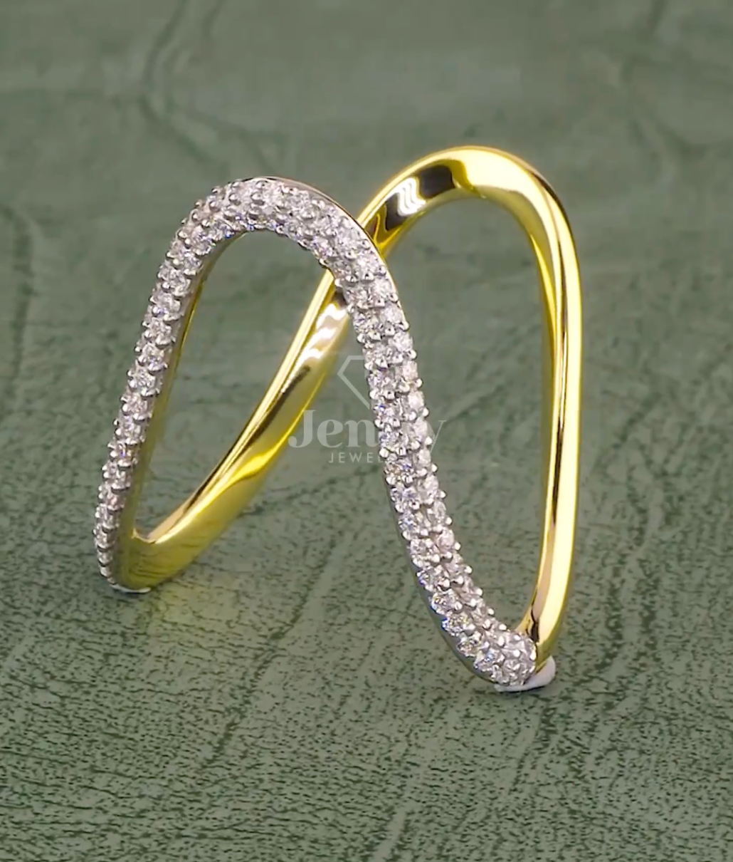Eterna Curve 0.66 Carat Diamond Band (E-VS1) | Jenny Jewells - JENNY JEWELLS