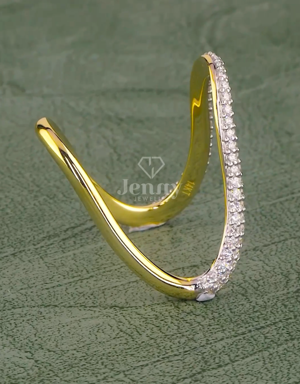 Eterna Curve 0.66 Carat Diamond Band (E-VS1) | Jenny Jewells - JENNY JEWELLS