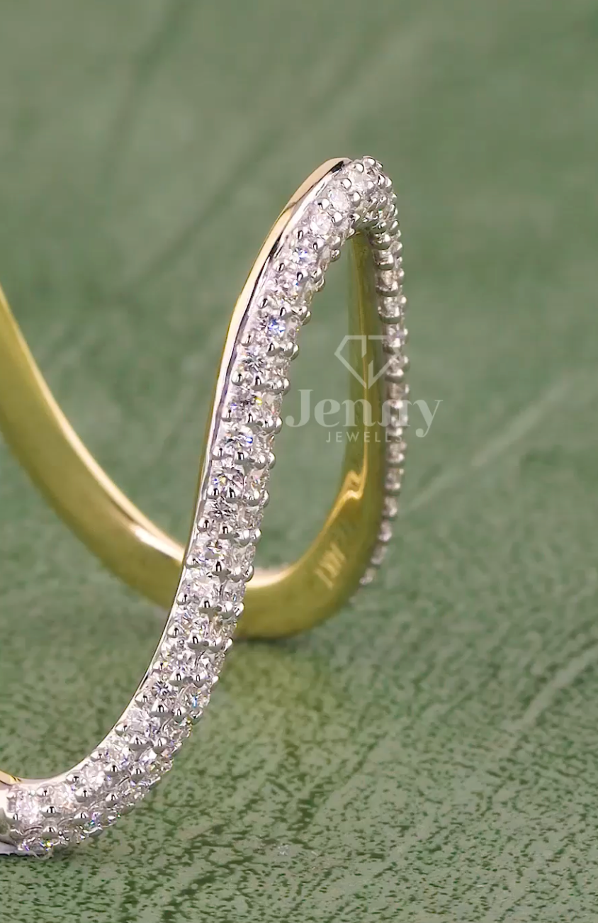 Eterna Curve 0.66 Carat Diamond Band (E-VS1) | Jenny Jewells - JENNY JEWELLS