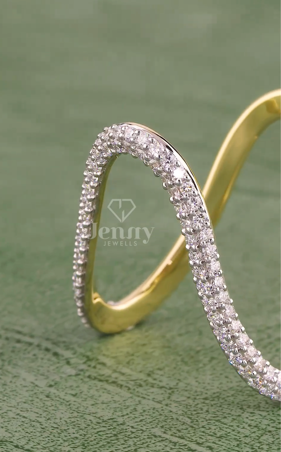 Eterna Curve 0.66 Carat Diamond Band (E-VS1) | Jenny Jewells - JENNY JEWELLS