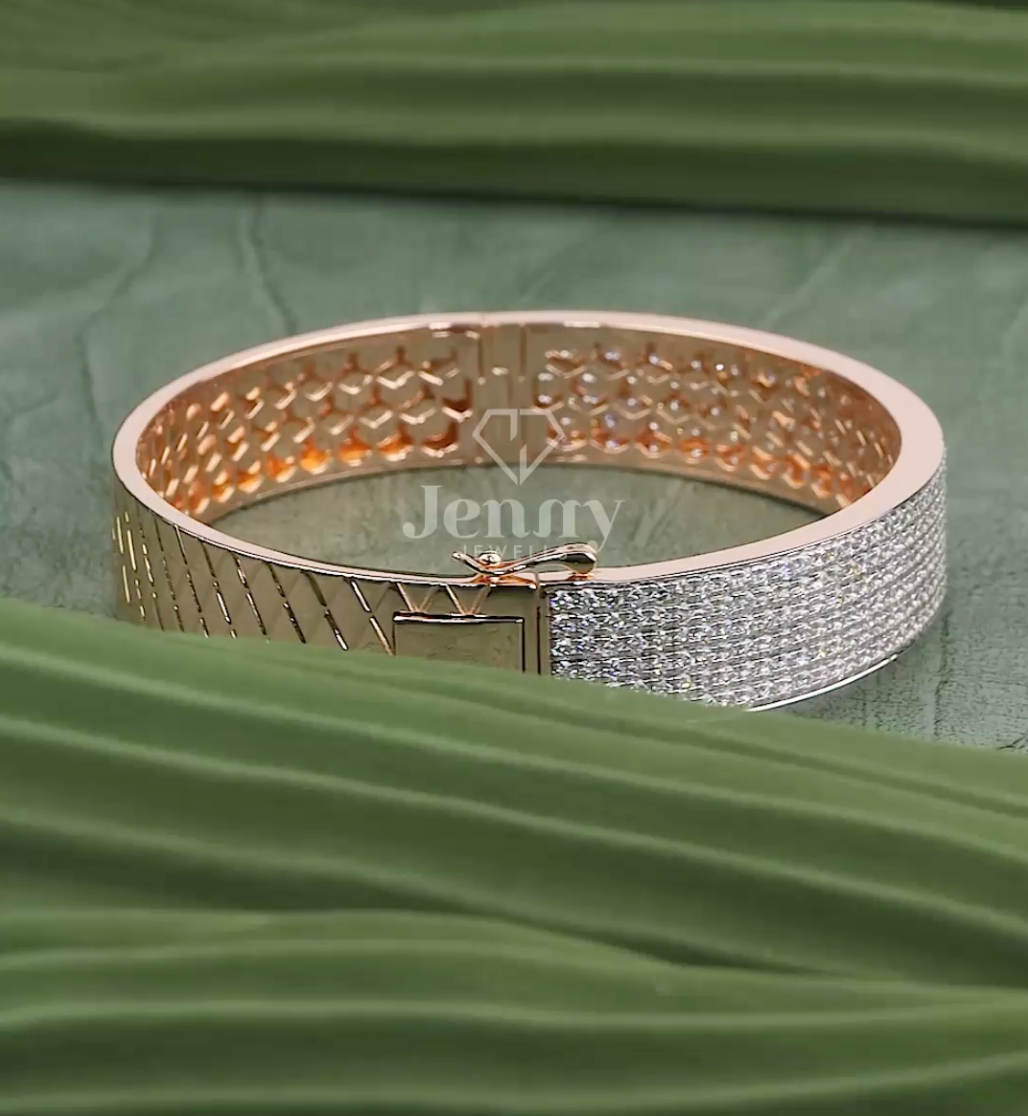 Imperial Grid 5 Carat Diamond Men’s Bracelet (EF-VVS) | Jenny Jewells - JENNY JEWELLS