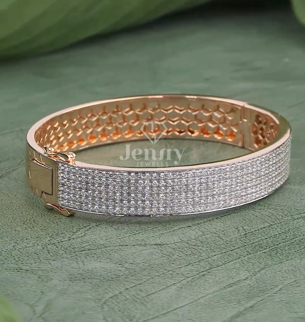 Imperial Grid 5 Carat Diamond Men’s Bracelet (EF-VVS) | Jenny Jewells - JENNY JEWELLS