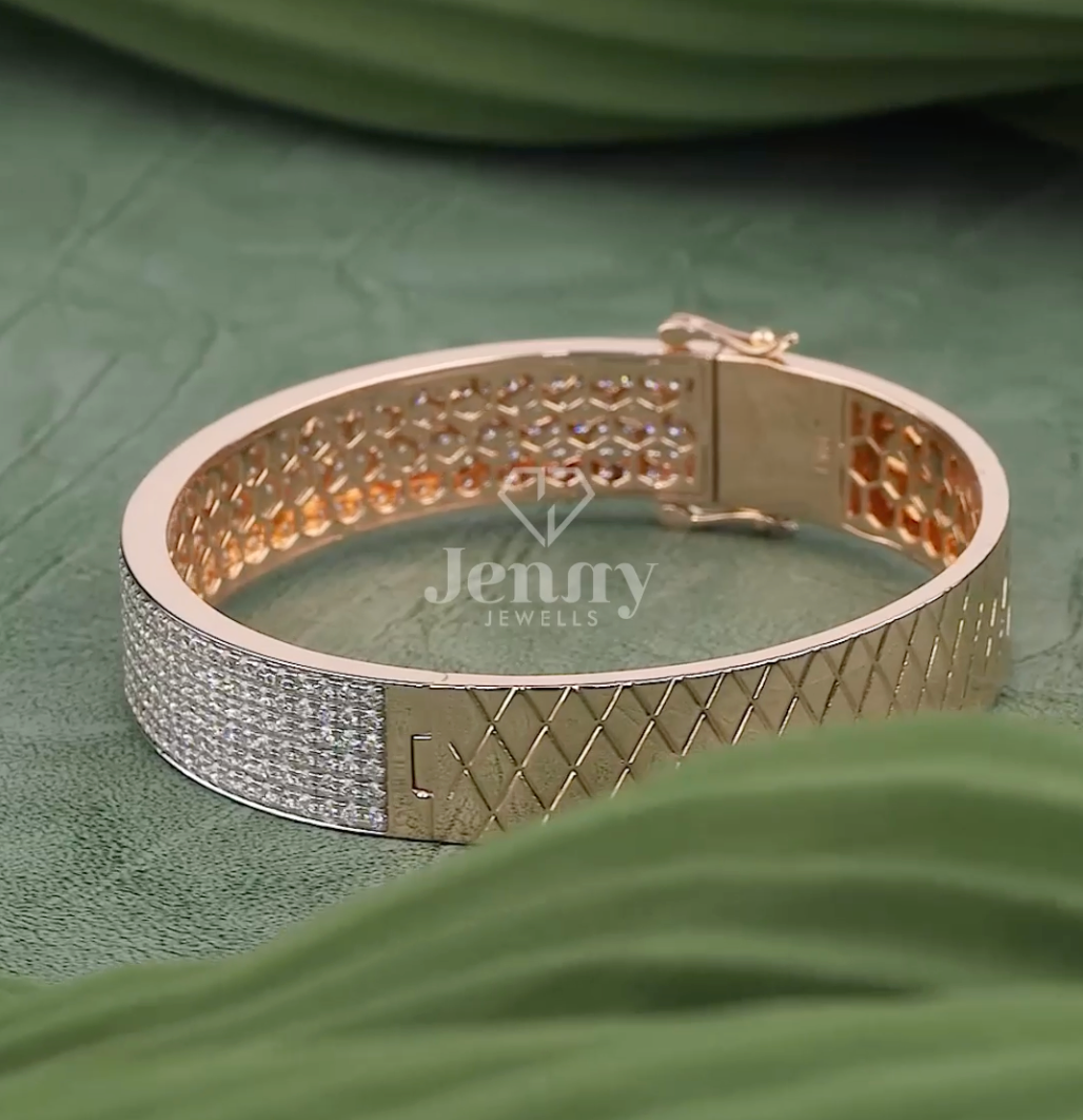 Imperial Grid 5 Carat Diamond Men’s Bracelet (EF-VVS) | Jenny Jewells - JENNY JEWELLS
