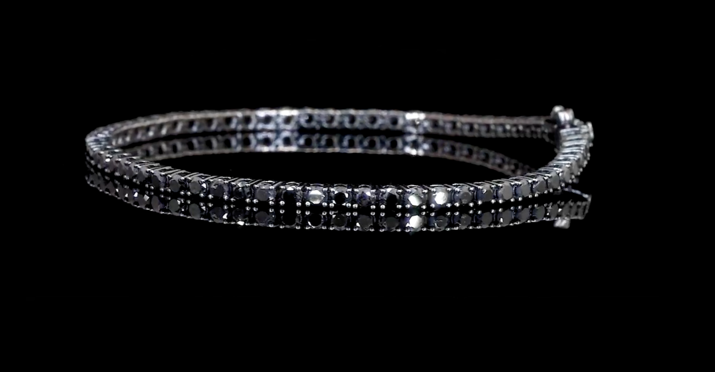 Black Diamond Tennis Bracelet