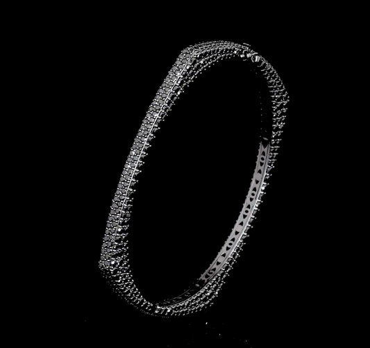 Black Diamond Bangle Bracelet