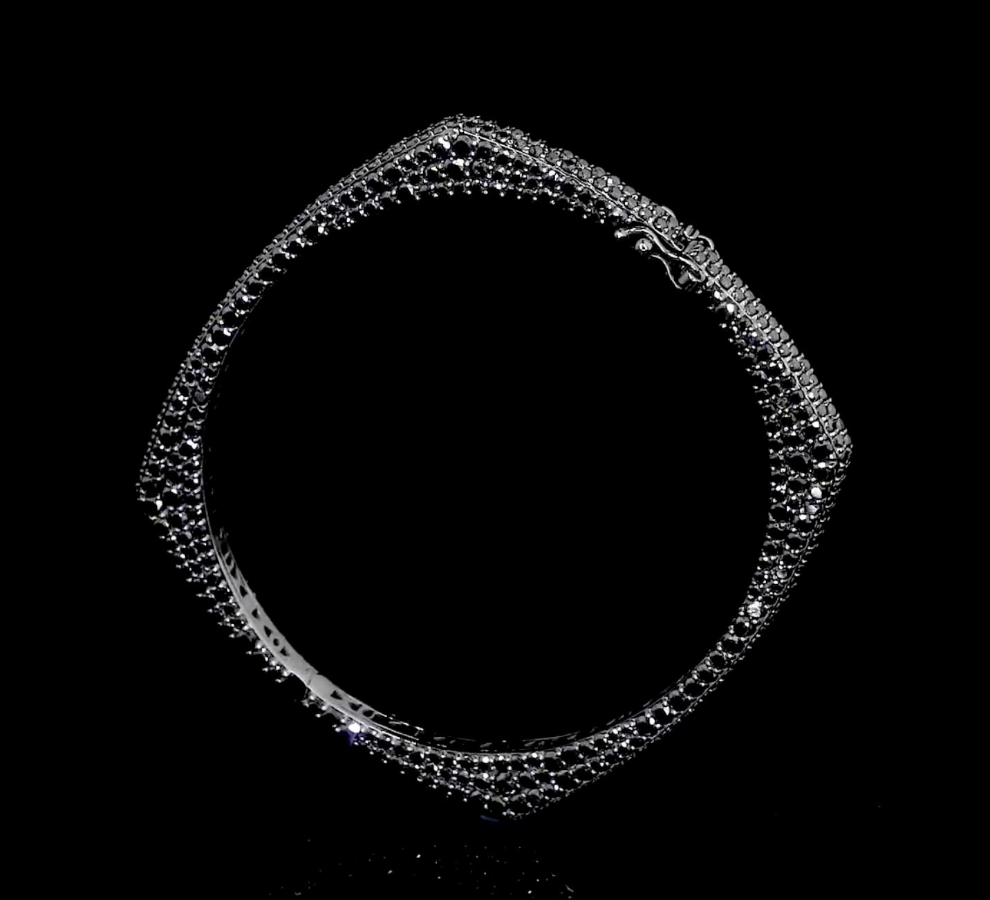 Black Diamond Bangle Bracelet