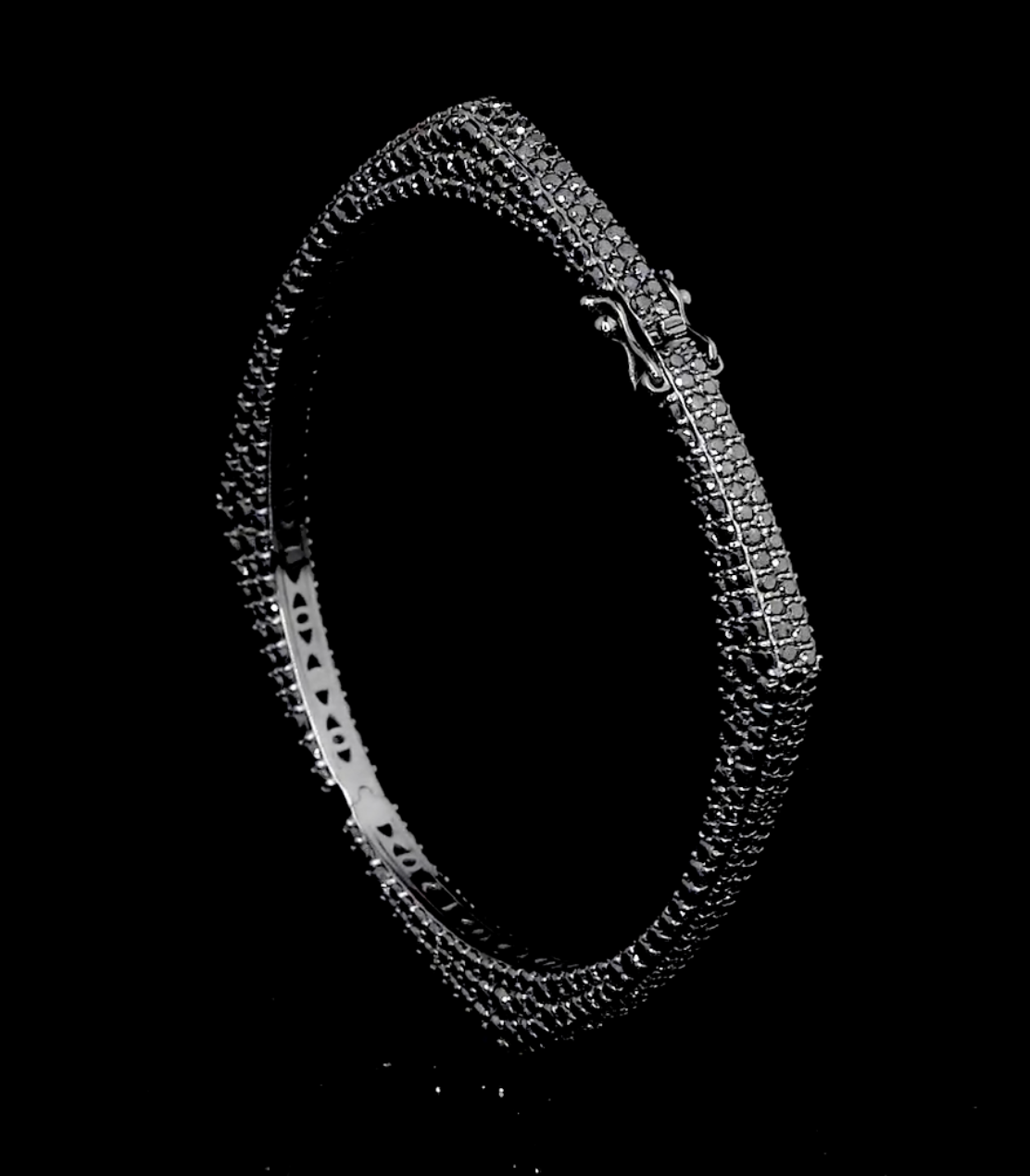 Black Diamond Bangle Bracelet