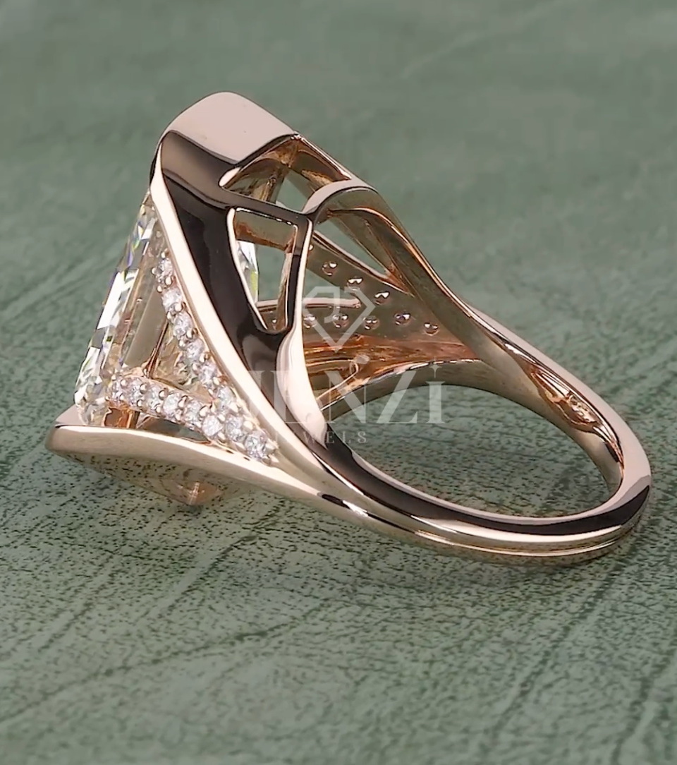 Royal Prism 8.40 Carat Radiant Cut Diamond Ring F-VS1 (IGI Certified) | Jenny Jewells
