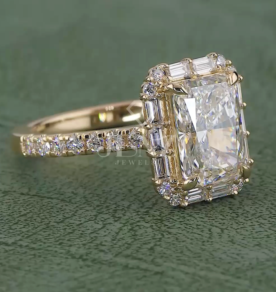 Radiant Majesty 2.60 Carat IGI Certified Radiant Cut Diamond Ring | Jenny Jewells