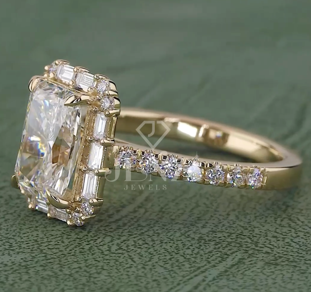 Radiant Majesty 2.60 Carat IGI Certified Radiant Cut Diamond Ring | Jenny Jewells