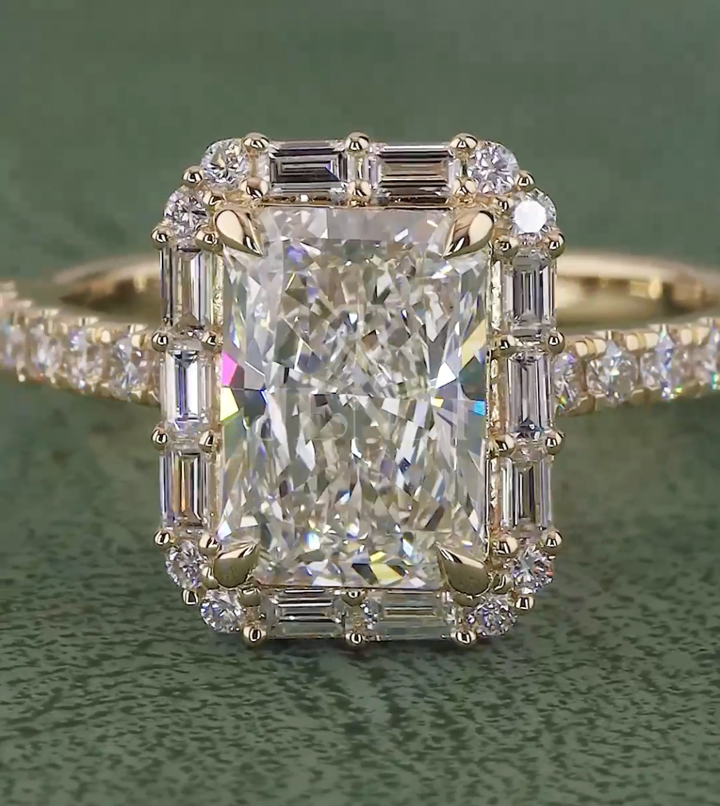 Radiant Majesty 2.60 Carat IGI Certified Radiant Cut Diamond Ring | Jenny Jewells