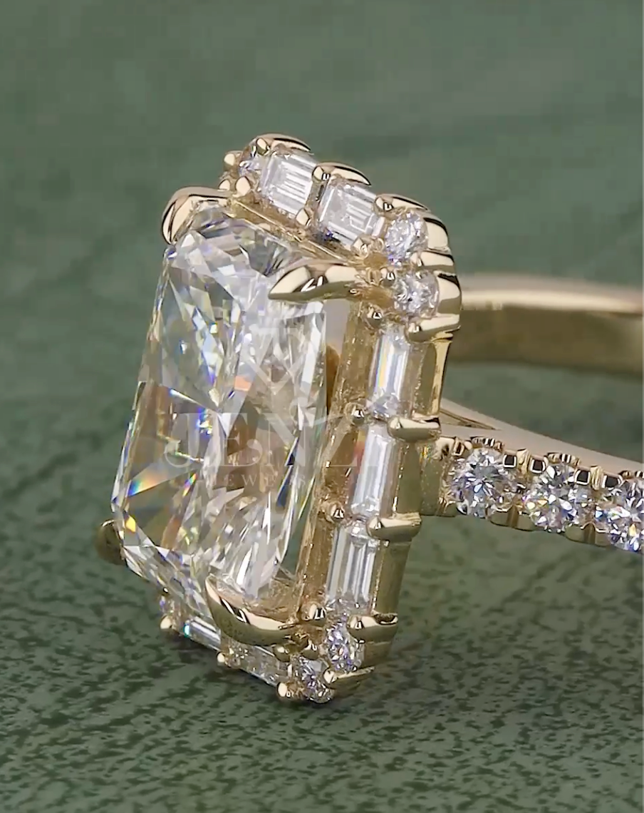 Radiant Majesty 2.60 Carat IGI Certified Radiant Cut Diamond Ring | Jenny Jewells