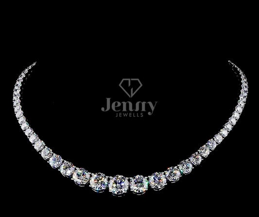 Eterna Grace – Graduated Diamond Tennis Necklace - JENNY JEWELLS