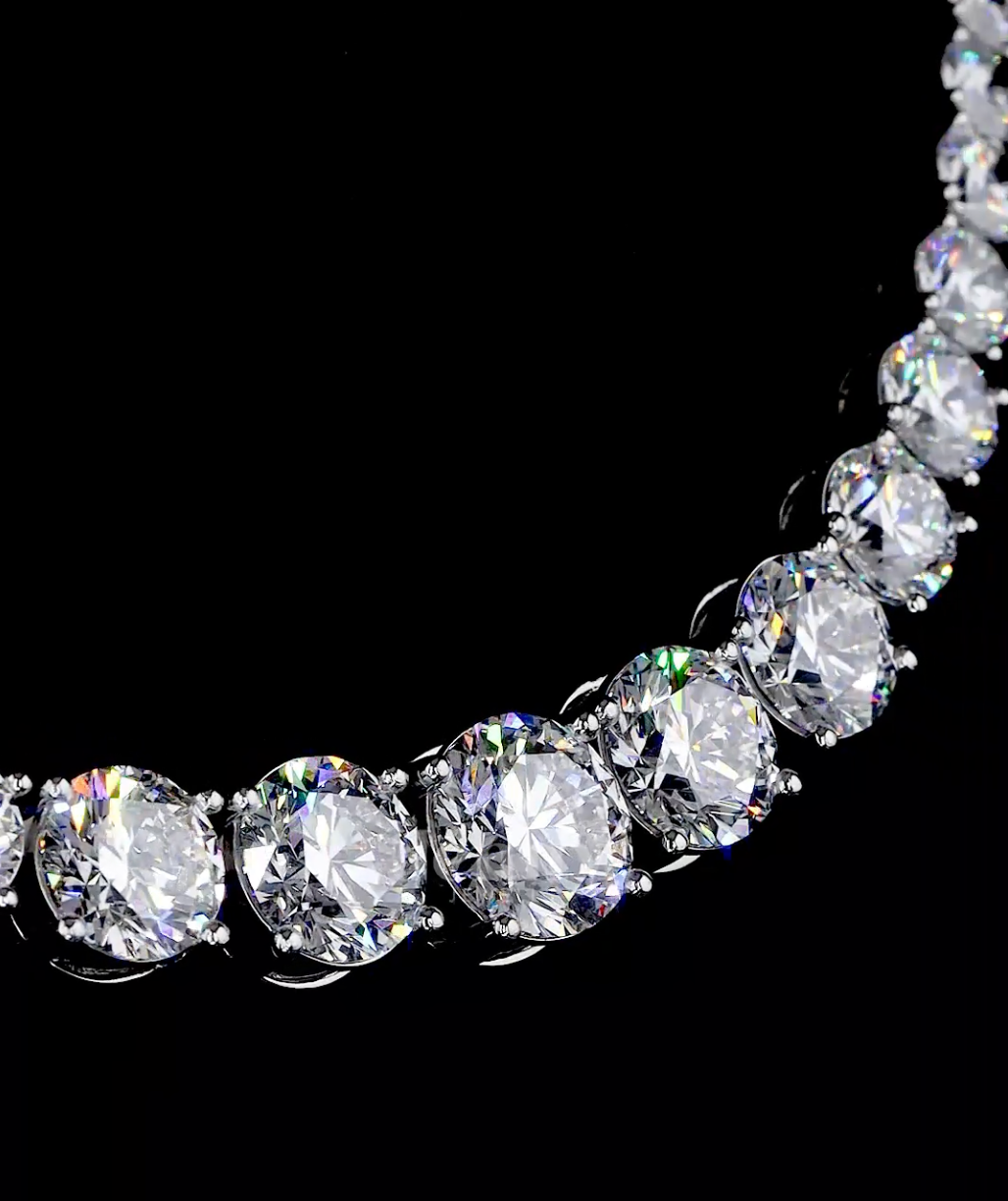 Eterna Grace – Graduated Diamond Tennis Necklace - JENNY JEWELLS
