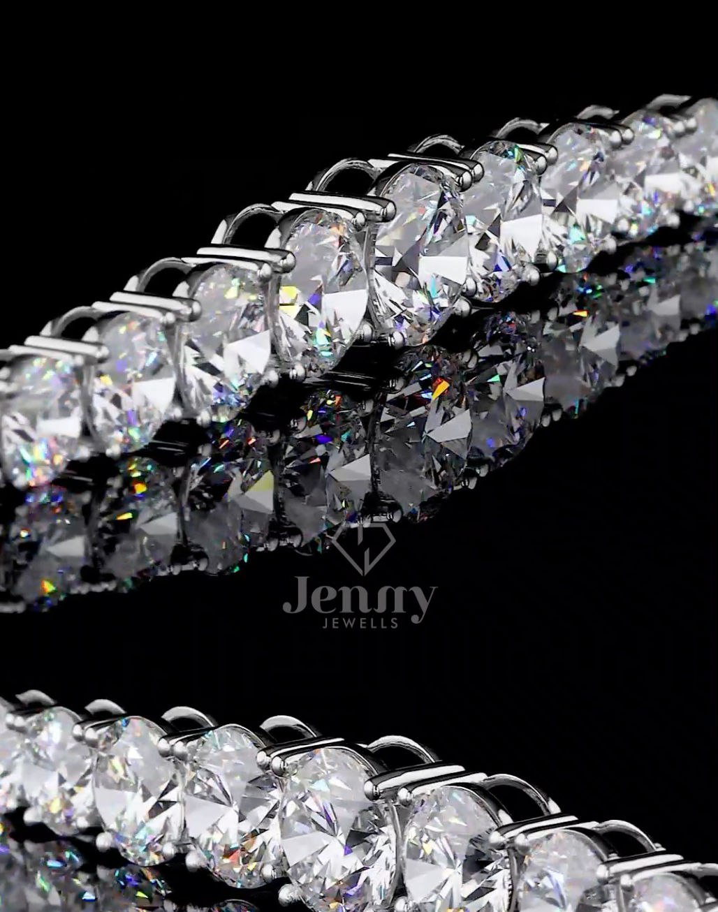 Eterna Grace – Graduated Diamond Tennis Necklace - JENNY JEWELLS