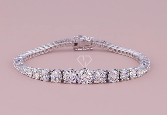 Lustre Flow 7.50 Carat Graduated Diamond Bracelet (E-F VS) | Jenny Jewells - JENNY JEWELLS