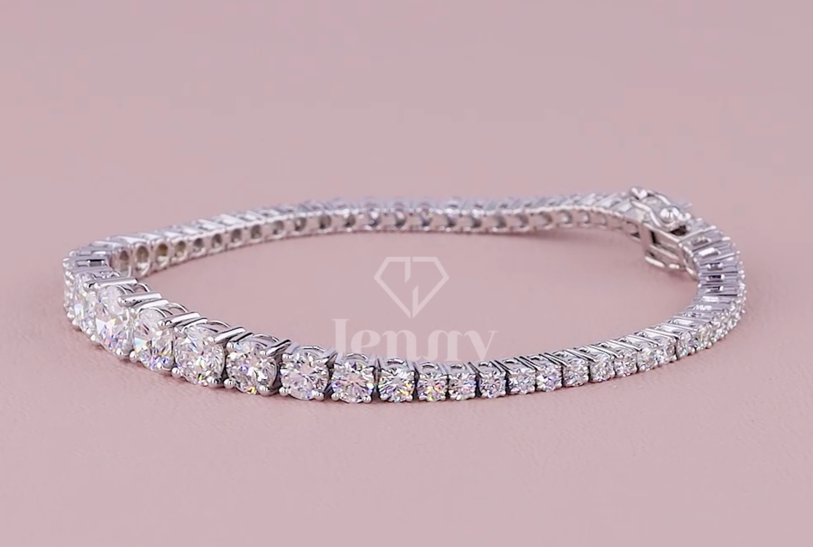 Lustre Flow 7.50 Carat Graduated Diamond Bracelet (E-F VS) | Jenny Jewells - JENNY JEWELLS