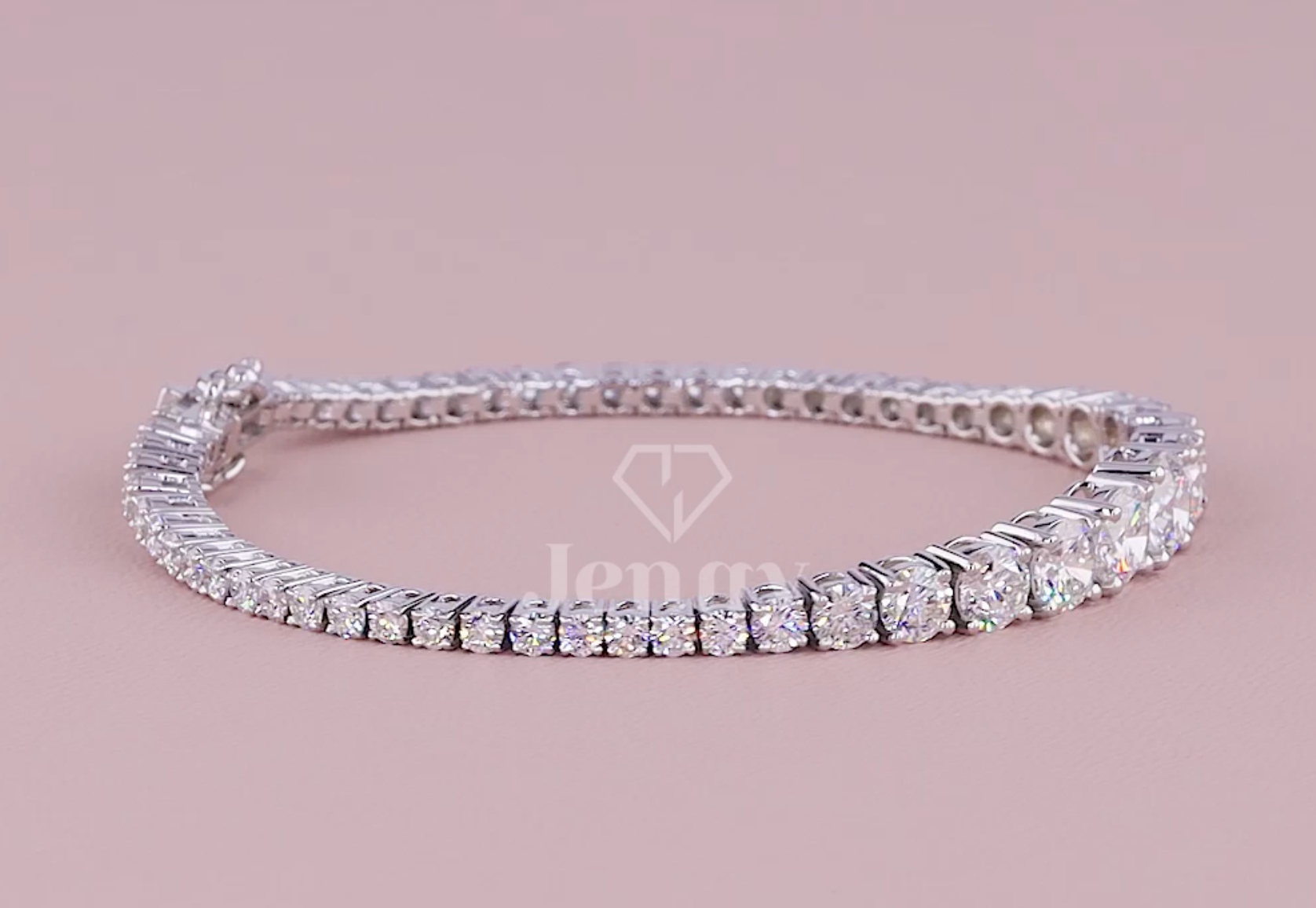 Lustre Flow 7.50 Carat Graduated Diamond Bracelet (E-F VS) | Jenny Jewells - JENNY JEWELLS