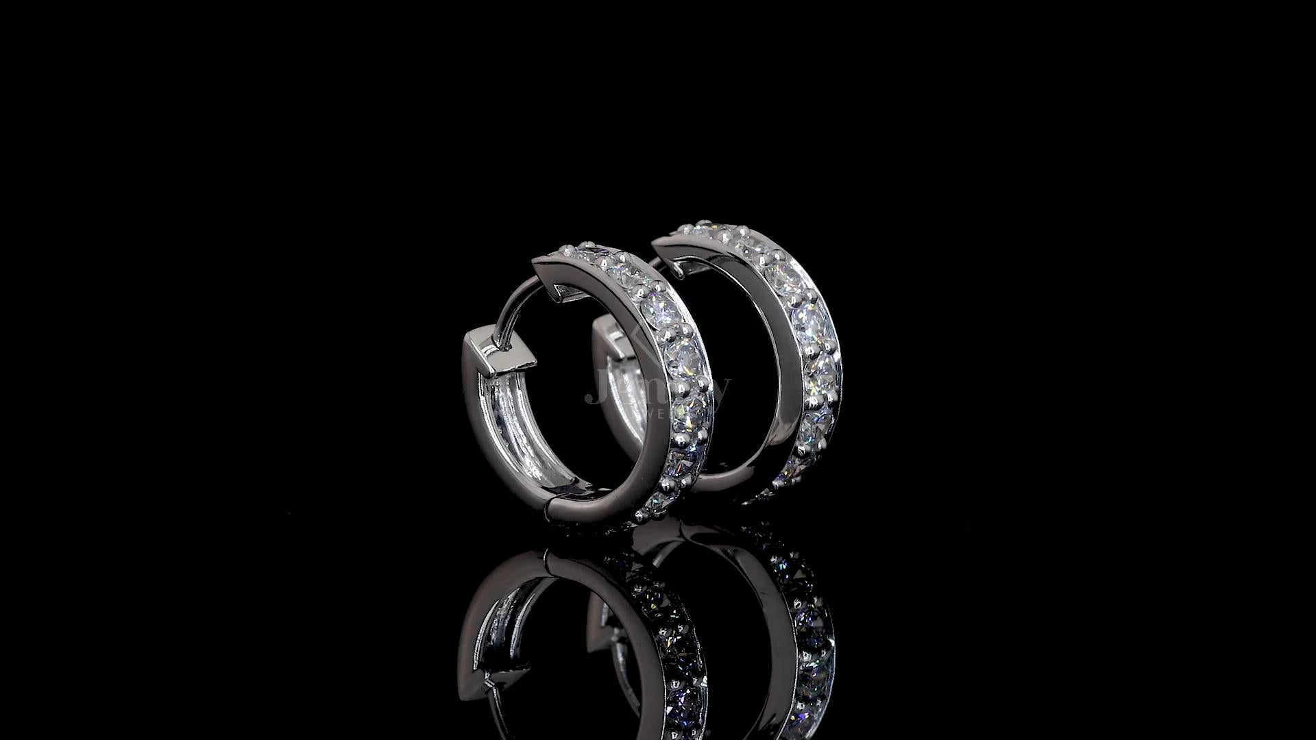 Elegant hanging earrings with 16 diamonds totaling 1.60 CT in rose/white/yellow gold – Jenny Jewells

