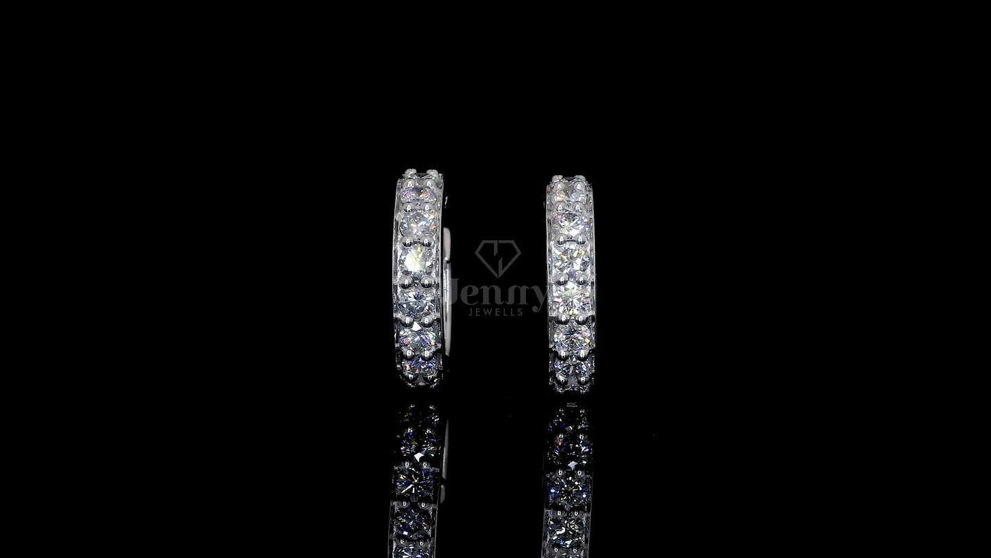 Elegant hanging earrings with 16 diamonds totaling 1.60 CT in rose/white/yellow gold – Jenny Jewells

