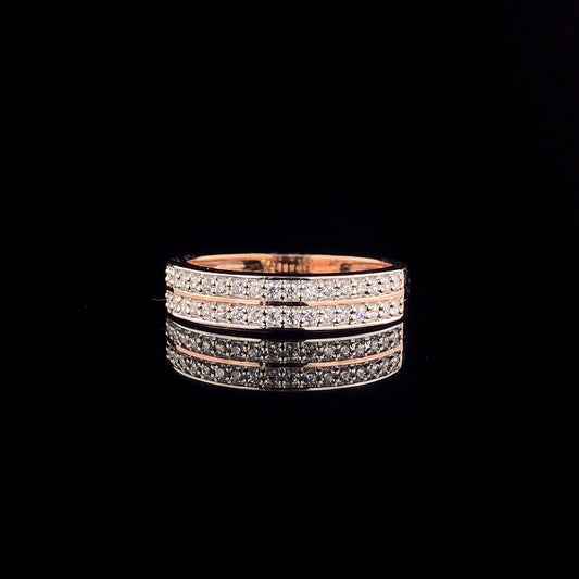 Twilight Ring – Lab-grown diamond ring with a dual diamond line design, set in white, yellow, or rose gold. Elegant, minimalist, and timeless jewelry piece by Jenny Jewells.